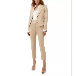 Authentic Veronica Beard Tan Dickey Blazer and Cropped Pants - Size 4